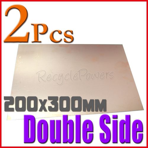 2 pcs copper clad laminate circuit boards fr4 pcb 200mm x 300mm double side for sale