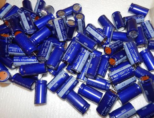 92 PIECES LOT  NOS NEW CAPACITORS NICHICON VX (M)  47UF 400V 47 MFD 400 VOLT NEW