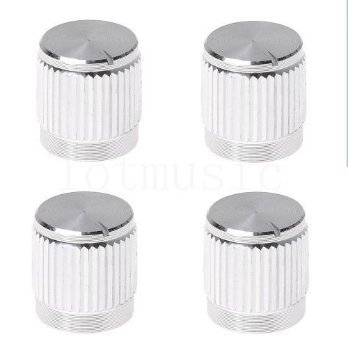 4pcs aluminium insert type knobs size=?10x12mm hole=18t color=silver for sale