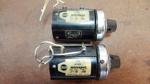 (x2) Borg Micropot Potentiometers Model 205
