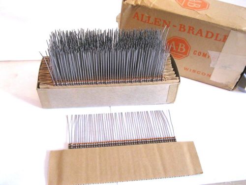 One new box - lot of 1000 carbon comp resistor a-b allen-bradle 390 ohm&#039;s 10% for sale