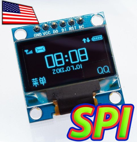 Blue 0.96 inch SPI Serial 128 X 64 OLED Display Module for Arduino