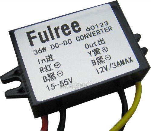 15-55v to 12v 3a dc to dc converter buck power supply voltage regulator adapters for sale