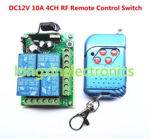 5x dc12v 10a 4ch rf wireless radio remote control switch system kit 12v on off for sale