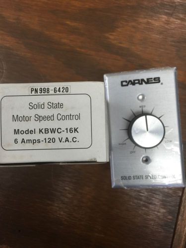 Carnes Solid State Motor Speed Control 6 Amp Max, 120 Vac