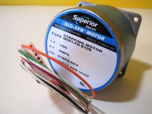 Superior electric slo syn m091-fd-8 stepper motor 1.7 vcd 4.7 amps 200 steps/rev for sale