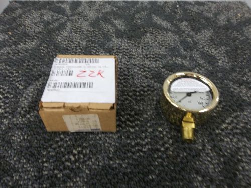 Wika glycerin filled meter gauge brass dial pressure indicator 0-160 psi new for sale