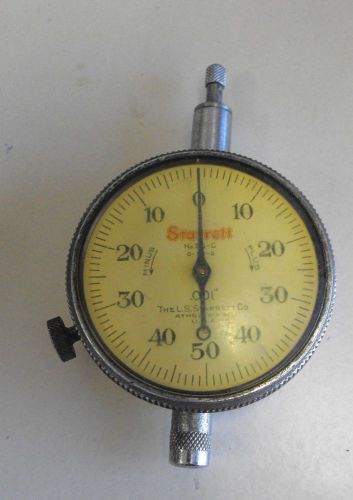 Starrett no. 25-c dial gauge indicator 0-50-0 .001&#034; for sale