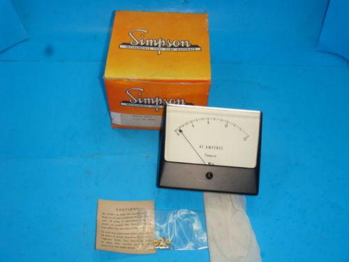 New in box simpson swing panel meter ac amps 0 - 15 4 1/2&#034; model 1359 cat 03320 for sale