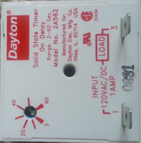 DAYTON 2A562 Relay Solid State Timer on Delay lot of 5