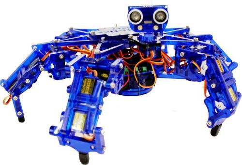 ArcBotics Blue Hexy Fully Articulating DIY Robot Kit with 19 Servos