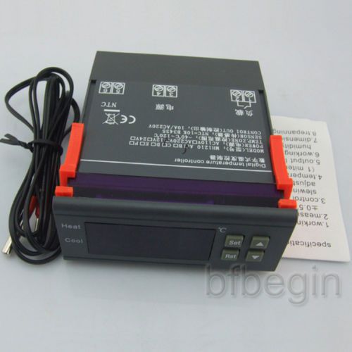 Digital 110v  lcd temperature controller temp w/ sensor thermostat control relay for sale