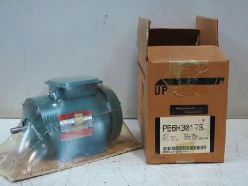 RELIANCE ELECTRIC P56H3017S MOTOR, 1 HP, 3-PHASE, 208-230/460 V, RPM: 114