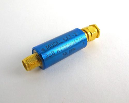 Mini-circuits sat-3 attenuator 3db 50ohm dc-1500mhz gold sma =nos= for sale