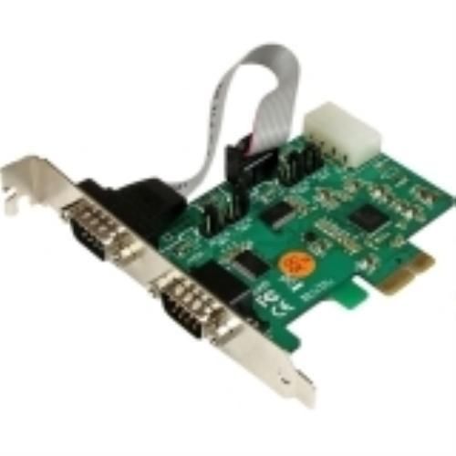 Startech.com 2 port industrial pci express rs232 serial card w/ power pex2s553s for sale