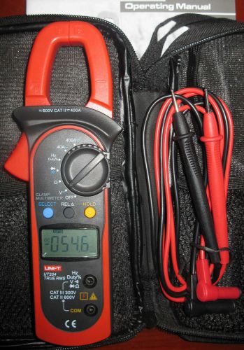 True RMS Auto Range 3999 Clamp Multimeter DC AC 600V 400A 40Mohm 1MHz Duty Cycle