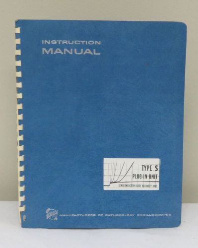 Tektronix Type S Plug-In Semiconductor Diode Recovery Unit Instruction Manual