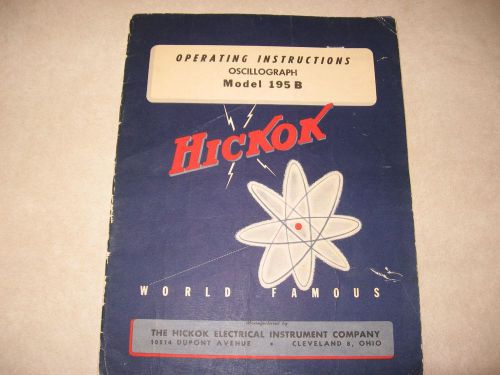 VTG. Hickok Oscillograph Model 195 B  Manual