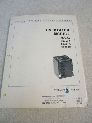 HP MANUAL 86342A 86352A OSCILLATOR FREQUENCY MODULE 1977