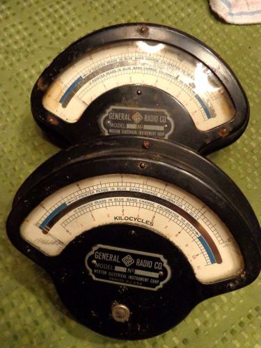 Vintage Pair of General Radio Co. Model 271 Kilocycle Meter Weston Electrical
