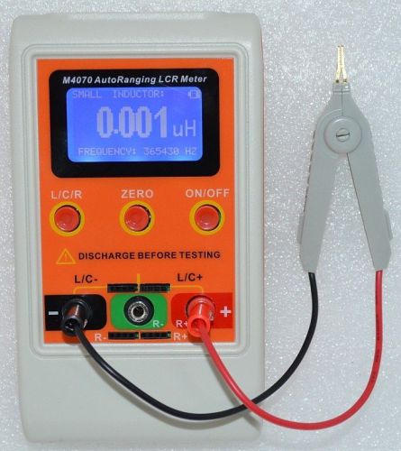 Autoranging lcr meter up to 100h 100mf 20mr high accuracy m4070 + smd clip probe for sale