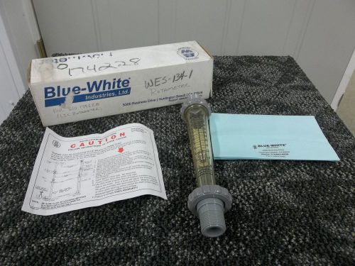 BLUE-WHITE F-450 FLOWMETER CAL-Q-FLOW PLASTIC 3/4 NPT F-45750LHN-12 NEW