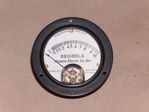 Western Electric WE Decibel Panel Meter - Working Condition