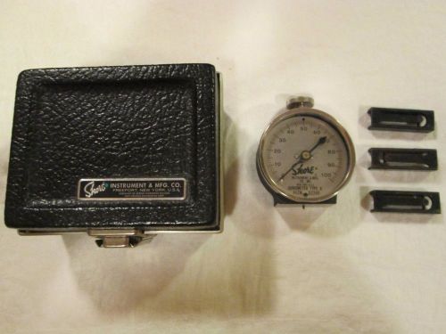 Vintage shore instruments durometer type a  astm 02240 w/ case and 3 test blocks for sale