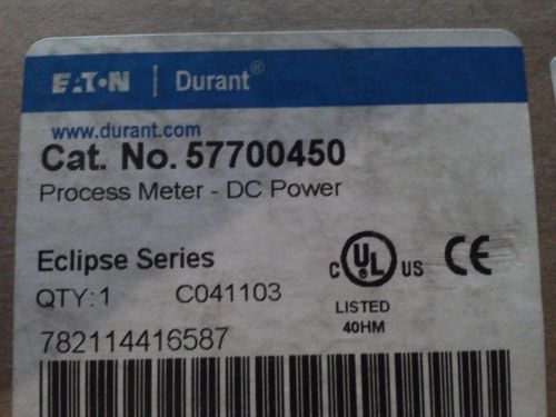 Durant process panel meter Eclipse series