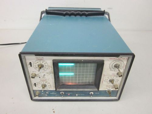 Vintage heathkit dual trace oscilloscope model 10-4550 missing knobs powers on for sale