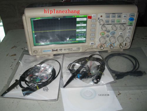 Digital 100mhz oscilloscope 2channels 1gsa/s usb 110-240v 7&#039;&#039; tft lcd ga1102cal for sale