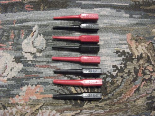4-Pr.Pomona Banana Plug Socket Type Adapter,(2-ea.Black/Red .030,.040,.063,.093)