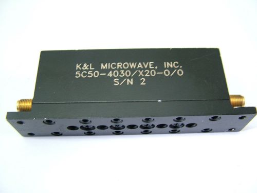 RF FILTER 5C50-4030/X20-0/0 K&amp;L CF 4GHz BW 20MHz LOSS 3db SMA