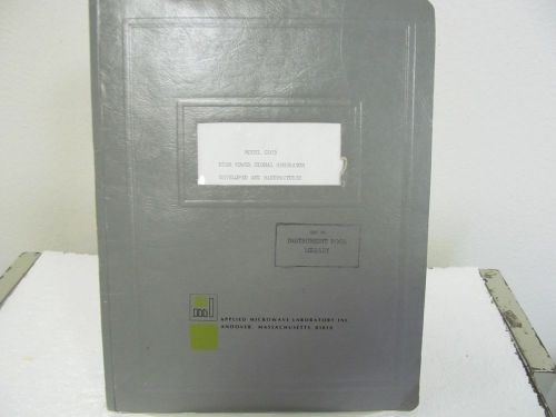 Applied Microwave C203 High Power Signal Generator Instruction Manual w/schem