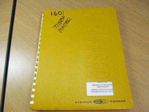 SYSTRON DONNER 1601 Frequency Synthesizer Instruction Manual w/ Schematics 44444