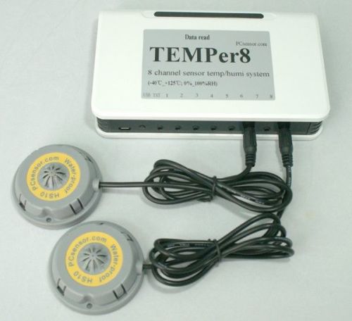electronic waterproof sensor, Temp&amp;Hum system,data recording (TEMPer8_Hs10_2)
