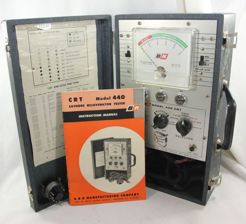 Vintage b&amp;k model 440 crt tube tester  in case for sale