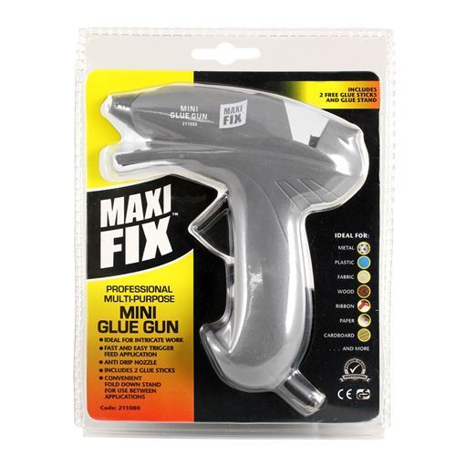 Maxifix Mini Glue Gun For Intricate Work Anti Drip Nozzle For Metal Plastic Wood
