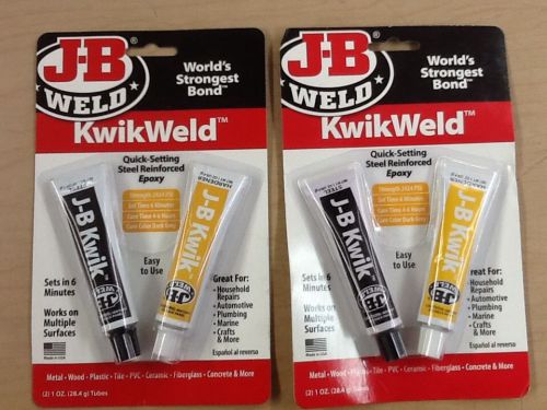 (2 pack) j-b weld 8276 kwik-weld 1oz. tubes adhesive compound for sale