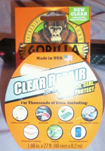 Gorilla Glue Clear Repair Tape 1.88&#034; X 27ft All Purpose