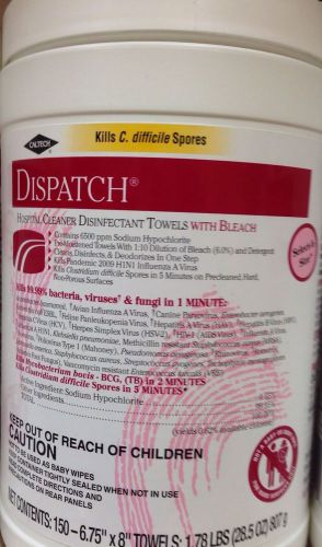 Clorox Caltech DISPATCH HOSPITAL CLEANER DISINFECTANT WIPES, 150 Wipes/Cannister