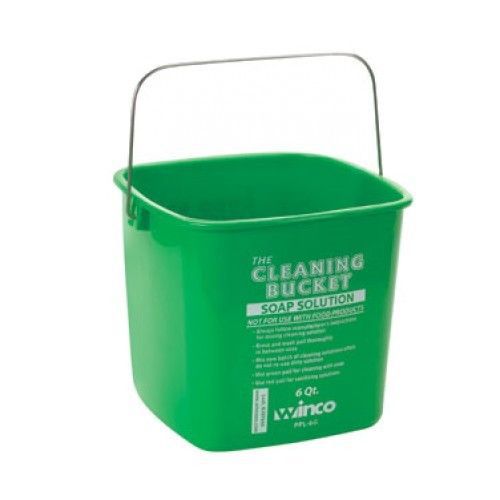 Winco PPL-6G Green Cleaning Bucket 6 Qt.
