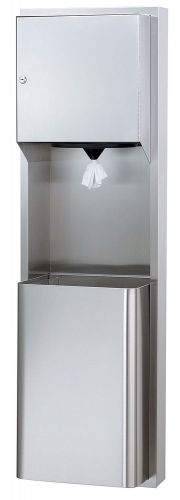 Bradley recessed waste can with paper towel dispensor. brand new. 3 available. for sale