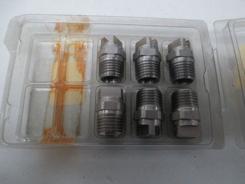 LOT 6 NEW SPRAYING SYSTEMS H1/4VV 6508 NOZZLE HEAD STAINLESS D297630