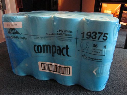 GEORGIA PACIFIC 19375 Toilet Paper Compact Coreless 2-Ply 1000 Sheets 36 Rolls