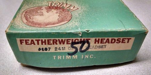 Vintage Trimm Featherweight Headset for Airplane Pilot Ham Radio etc Headphones