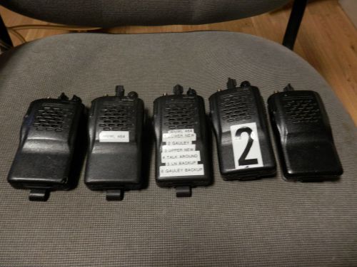 5 vertex vx-210 16 channel 450-490mhz uhf handheld radios for parts for sale