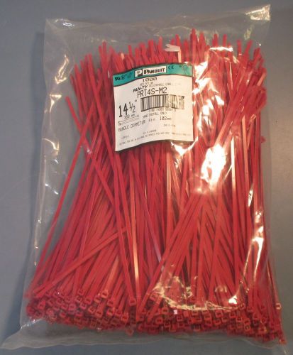 Bag of 650 panduit pan-ty releasable cable ties prt4s-m2 14.5&#034; red new for sale