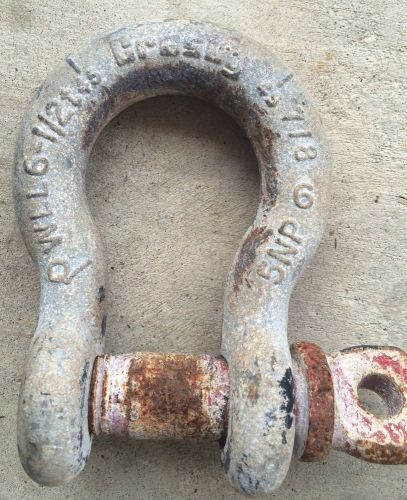 7/8&#034; crosby screw pin anchor shackle 6-1/2 ton used for sale