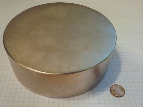 Huge Neodymium disk magnet. DANGEROUS Super strong rare earth magnet 6&#034; x 2&#034; N52